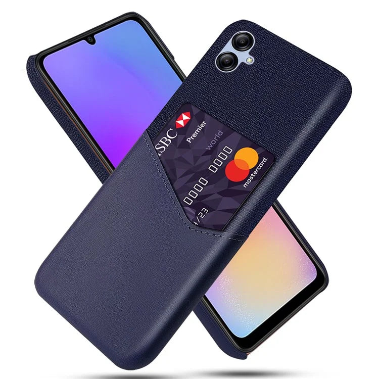 For Samsung Galaxy A05 4G Case Slim-Fit Cloth+PU+PC Phone Protector with Card Slot