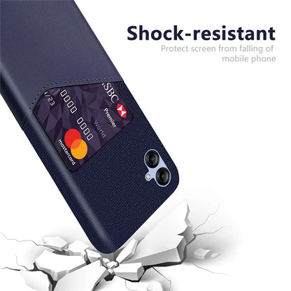 For Samsung Galaxy A05 4G Case Slim-Fit Cloth+PU+PC Phone Protector with Card Slot