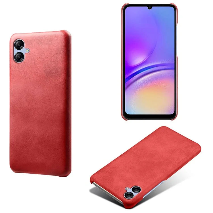 For Samsung Galaxy A05 4G Calf Texture PU Leather + PC Phone Case Anti-Scratch Phone Cover