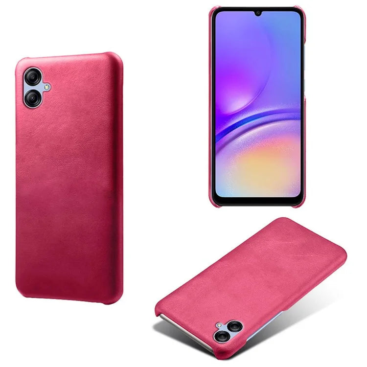 For Samsung Galaxy A05 4G Calf Texture PU Leather + PC Phone Case Anti-Scratch Phone Cover