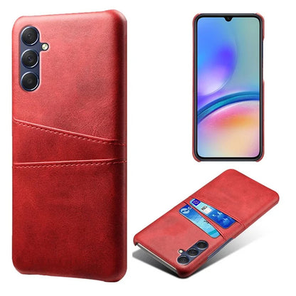 For Samsung Galaxy A05s 4G Case PU+Hard PC Dual Card Slots Phone Back Protector