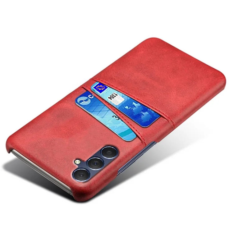 For Samsung Galaxy A05s 4G Case PU+Hard PC Dual Card Slots Phone Back Protector