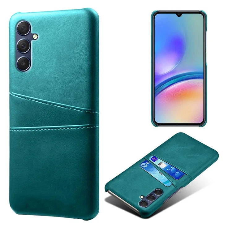 For Samsung Galaxy A05s 4G Case PU+Hard PC Dual Card Slots Phone Back Protector