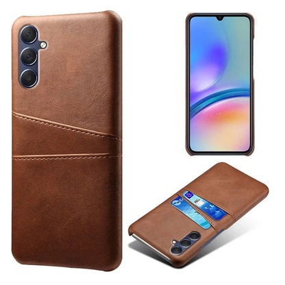 For Samsung Galaxy A05s 4G Case PU+Hard PC Dual Card Slots Phone Back Protector