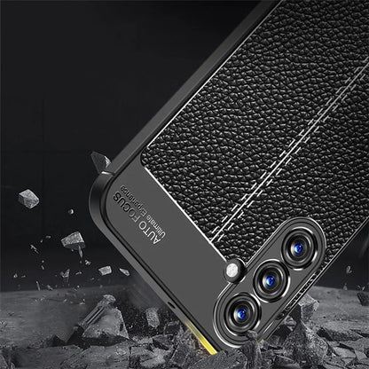 For Samsung Galaxy A25 5G (Global) (161.0 x 76.5 x 8.3mm) Case Litchi Texture TPU Shockproof Shell Phone Cover