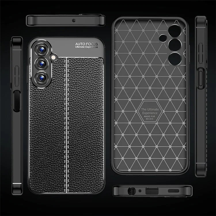 For Samsung Galaxy A25 5G (Global) (161.0 x 76.5 x 8.3mm) Case Litchi Texture TPU Shockproof Shell Phone Cover
