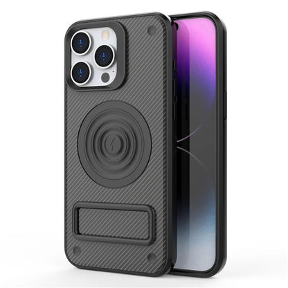 For iPhone 14 Pro Max Case Kickstand PC+TPU Magnetic Phone Cover