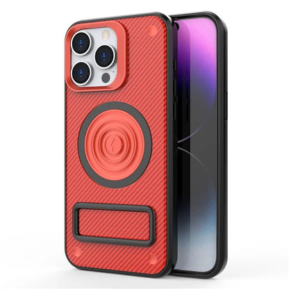 For iPhone 14 Pro Max Case Kickstand PC+TPU Magnetic Phone Cover