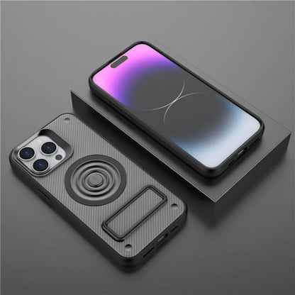 For iPhone 14 Pro Max Case Kickstand PC+TPU Magnetic Phone Cover