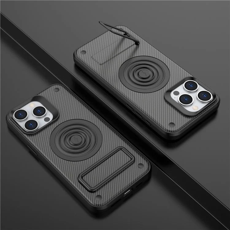 For iPhone 15 Pro Max Kickstand Case PC+TPU Phone Cover Compatible with MagSafe