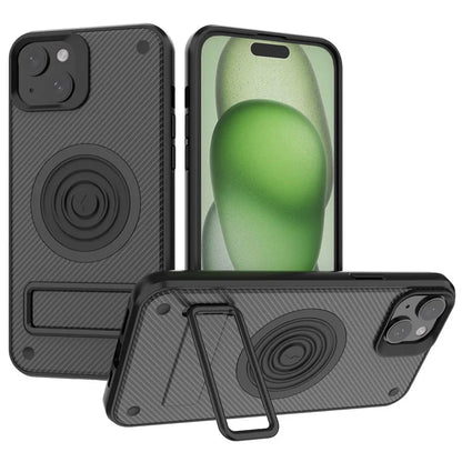 For iPhone 15 Phone Case Compatible with MagSafe Kickstand PC+TPU Cover