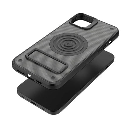 For iPhone 15 Phone Case Compatible with MagSafe Kickstand PC+TPU Cover