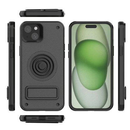 For iPhone 15 Phone Case Compatible with MagSafe Kickstand PC+TPU Cover