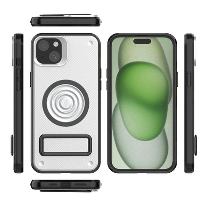 For iPhone 15 Phone Case Compatible with MagSafe Kickstand PC+TPU Cover