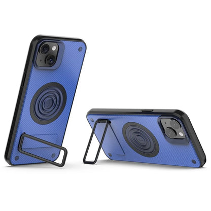 For iPhone 15 Phone Case Compatible with MagSafe Kickstand PC+TPU Cover