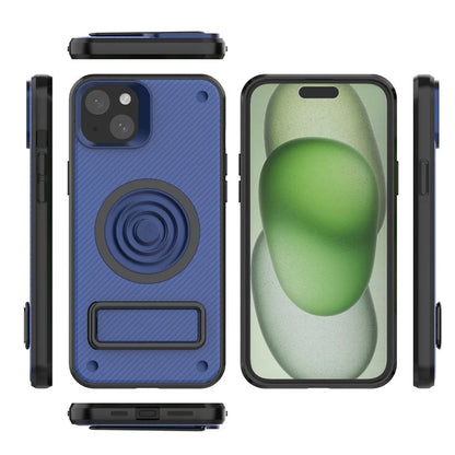 For iPhone 15 Phone Case Compatible with MagSafe Kickstand PC+TPU Cover