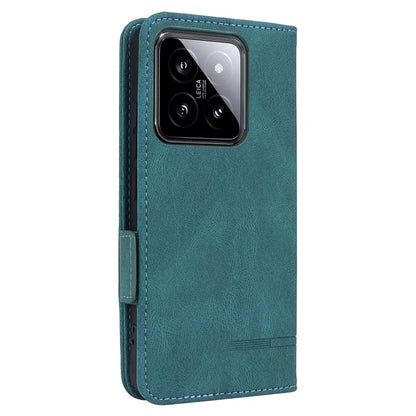 For Xiaomi 14 Case Wallet Hardware Decor PU Leather Scratch-resistant Phone Shell