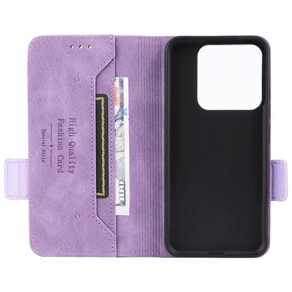 For Xiaomi 14 Case Wallet Hardware Decor PU Leather Scratch-resistant Phone Shell