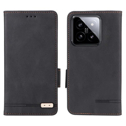 For Xiaomi 14 Case Wallet Hardware Decor PU Leather Scratch-resistant Phone Shell