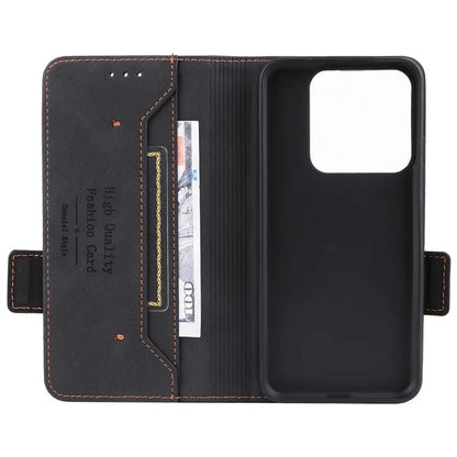 For Xiaomi 14 Case Wallet Hardware Decor PU Leather Scratch-resistant Phone Shell