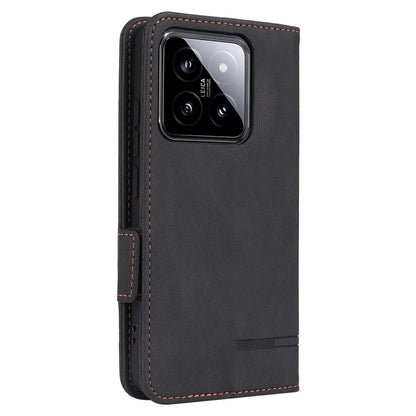 For Xiaomi 14 Case Wallet Hardware Decor PU Leather Scratch-resistant Phone Shell