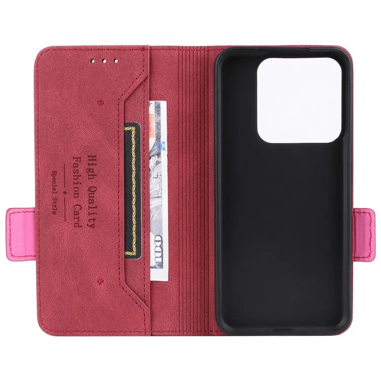 For Xiaomi 14 Case Wallet Hardware Decor PU Leather Scratch-resistant Phone Shell