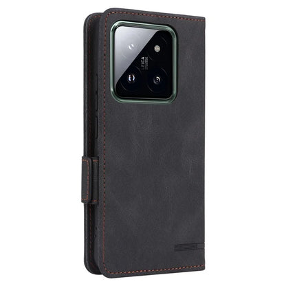 For Xiaomi 14 Pro Dustproof Cell Phone Shell Case PU Leather Wallet Hardware Decor Phone Cover