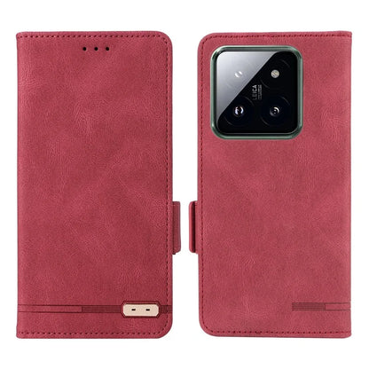 For Xiaomi 14 Pro Dustproof Cell Phone Shell Case PU Leather Wallet Hardware Decor Phone Cover