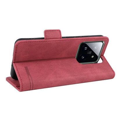 For Xiaomi 14 Pro Dustproof Cell Phone Shell Case PU Leather Wallet Hardware Decor Phone Cover