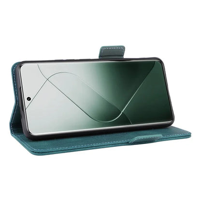 For Xiaomi 14 Pro Dustproof Cell Phone Shell Case PU Leather Wallet Hardware Decor Phone Cover