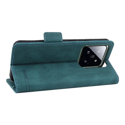 For Xiaomi 14 Pro Dustproof Cell Phone Shell Case PU Leather Wallet Hardware Decor Phone Cover