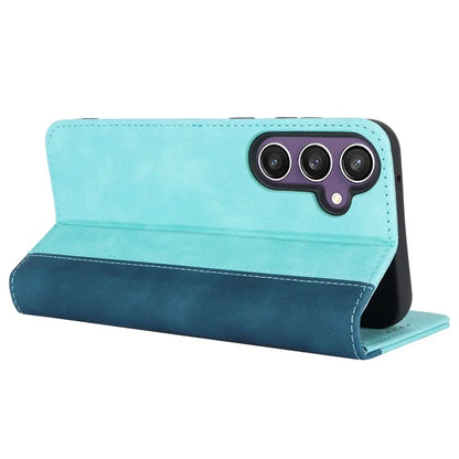 For Samsung Galaxy S23 FE Case PU Leather Bi-color Splicing Phone Cover