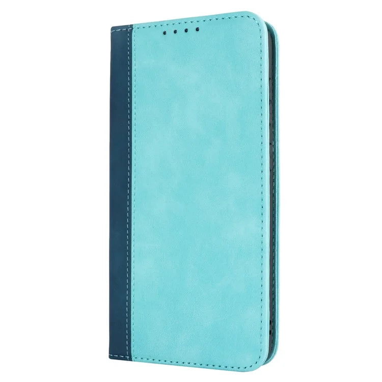For Samsung Galaxy S23 FE Case PU Leather Bi-color Splicing Phone Cover
