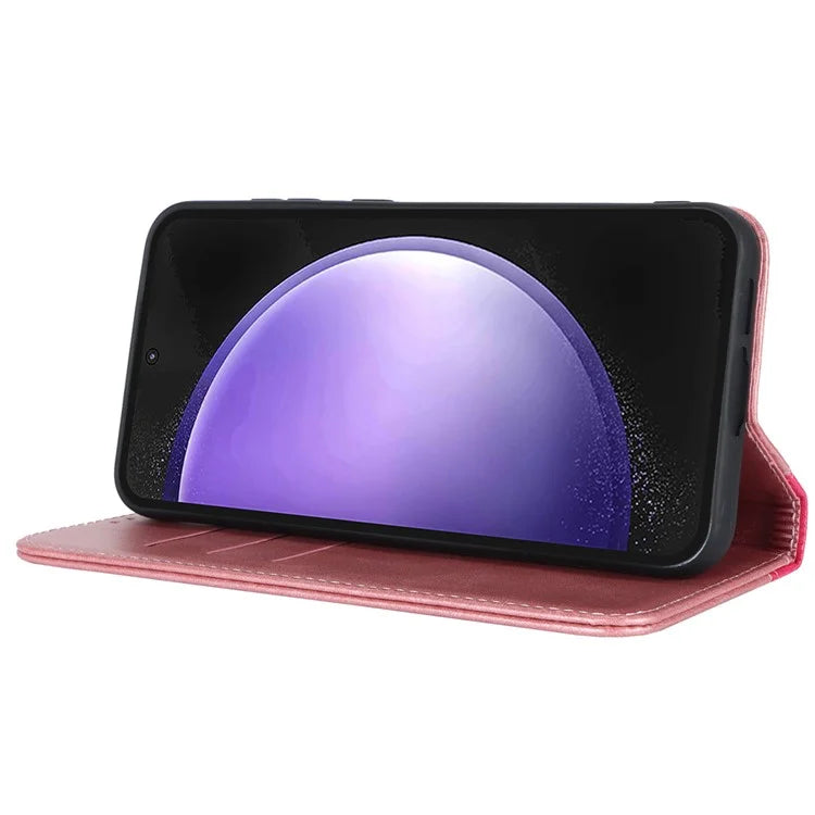 For Samsung Galaxy S23 FE Case PU Leather Bi-color Splicing Phone Cover
