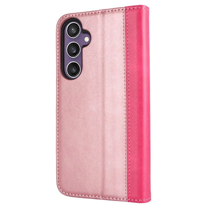 For Samsung Galaxy S23 FE Case PU Leather Bi-color Splicing Phone Cover