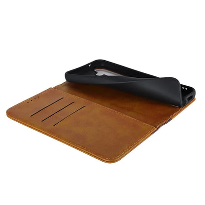 For Samsung Galaxy S23 FE Case PU Leather Bi-color Splicing Phone Cover