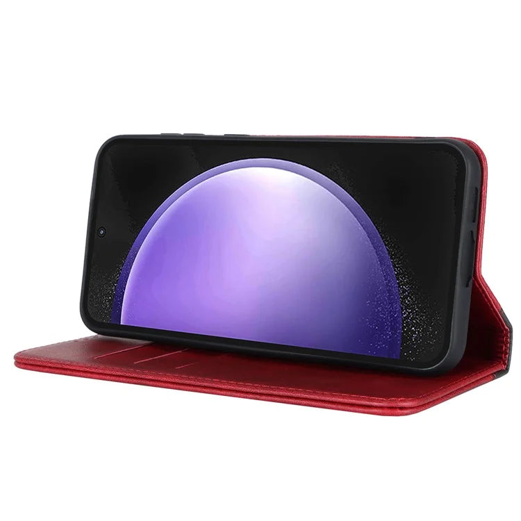 For Samsung Galaxy S23 FE Case PU Leather Bi-color Splicing Phone Cover