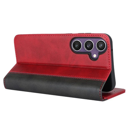 For Samsung Galaxy S23 FE Case PU Leather Bi-color Splicing Phone Cover