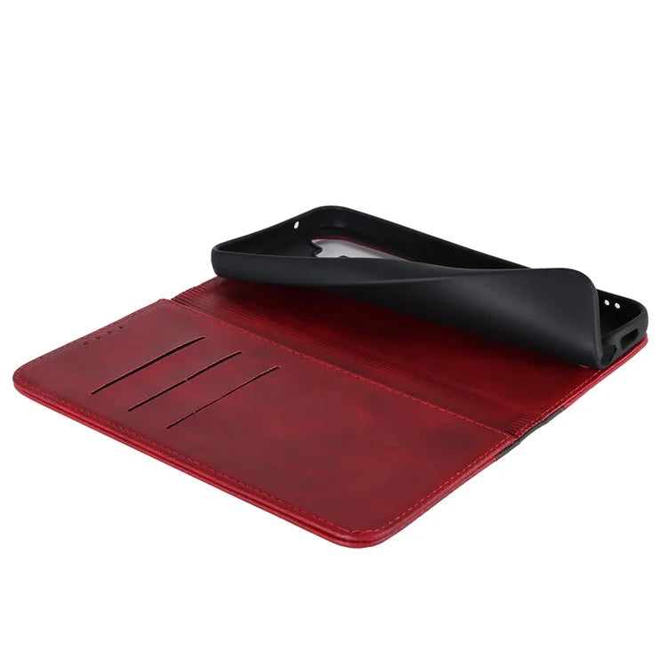 For Samsung Galaxy S23 FE Case PU Leather Bi-color Splicing Phone Cover
