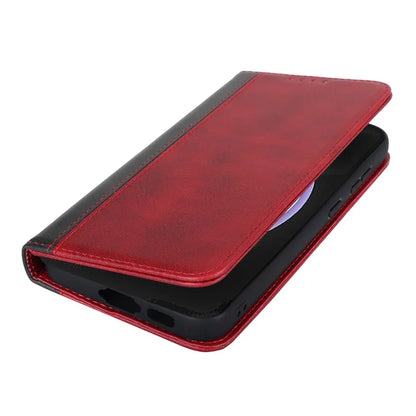 For Samsung Galaxy S23 FE Case PU Leather Bi-color Splicing Phone Cover