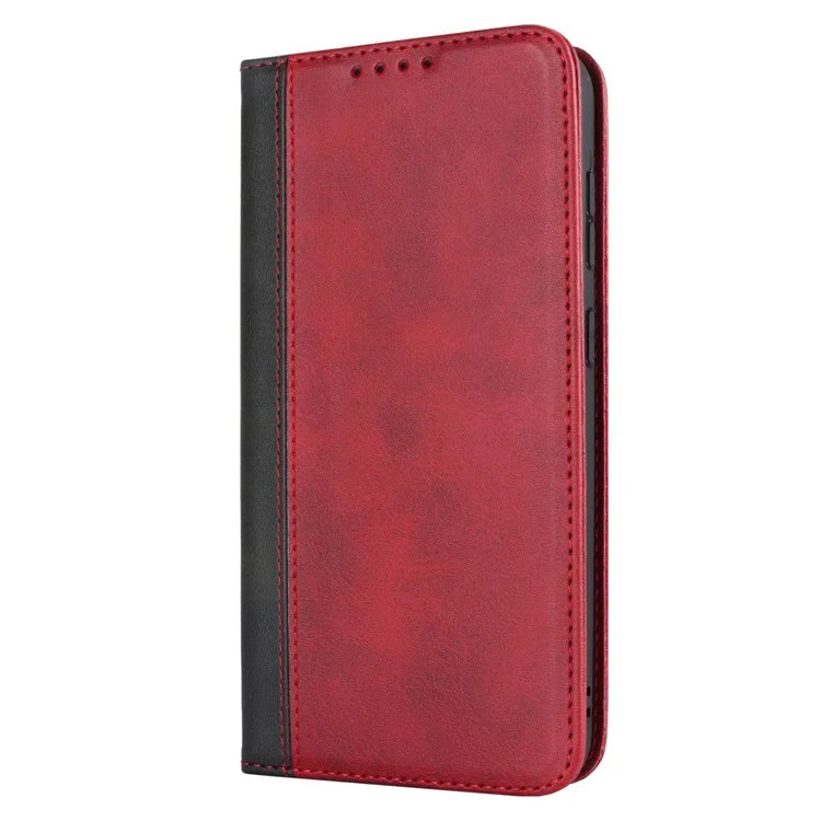 For Samsung Galaxy S23 FE Case PU Leather Bi-color Splicing Phone Cover