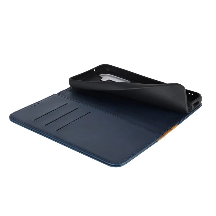 For Samsung Galaxy S23 FE Case PU Leather Bi-color Splicing Phone Cover