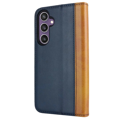 For Samsung Galaxy S23 FE Case PU Leather Bi-color Splicing Phone Cover