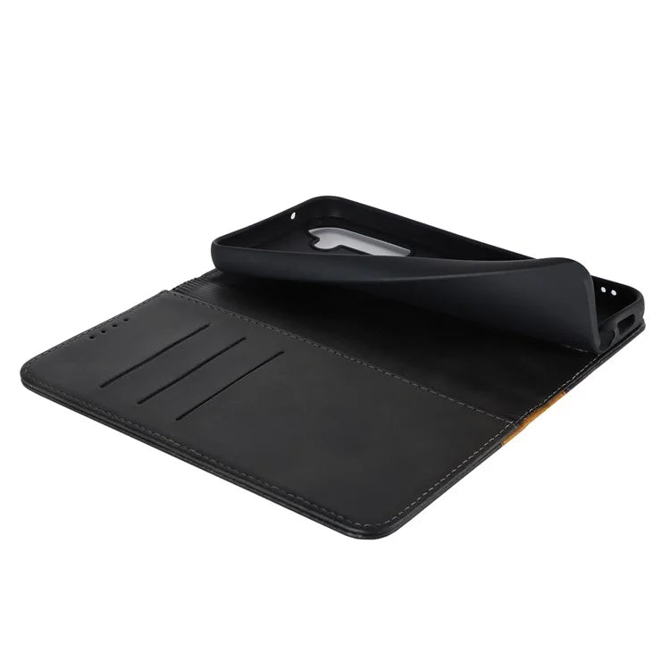 For Samsung Galaxy S23 FE Case PU Leather Bi-color Splicing Phone Cover