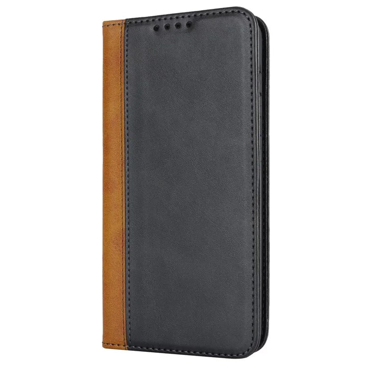 For Samsung Galaxy S23 FE Case PU Leather Bi-color Splicing Phone Cover