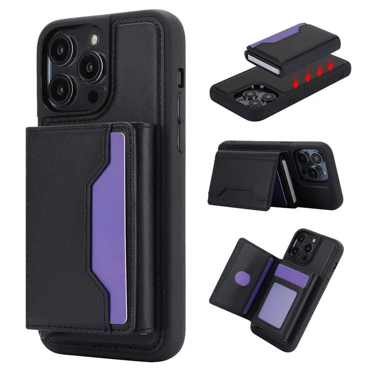 For iPhone 14 Pro Max Case RFID Blocking Detachable Back Cover with Card Holder