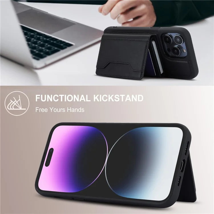 For iPhone 14 Pro Max Case RFID Blocking Detachable Back Cover with Card Holder