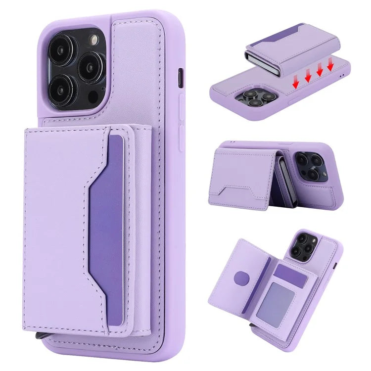 For iPhone 14 Pro Max Case RFID Blocking Detachable Back Cover with Card Holder