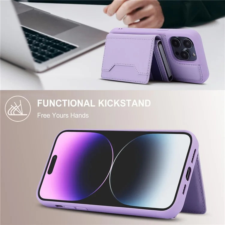 For iPhone 14 Pro Max Case RFID Blocking Detachable Back Cover with Card Holder