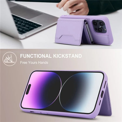For iPhone 14 Pro Max Case RFID Blocking Detachable Back Cover with Card Holder